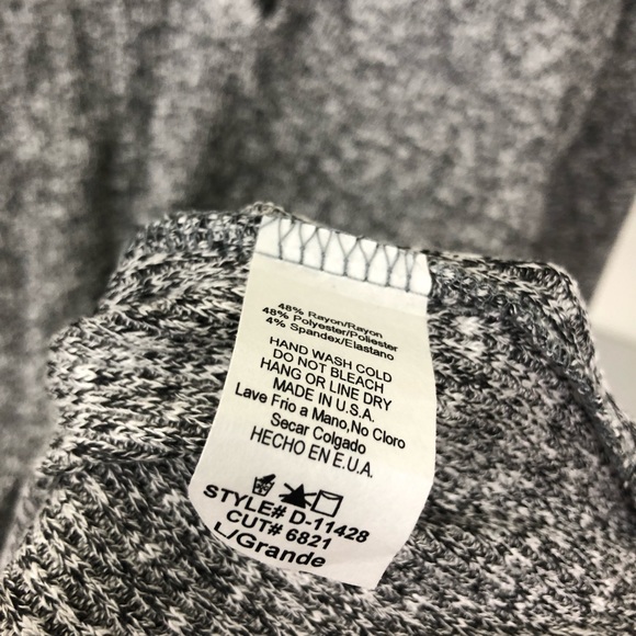 NWT Gold Soul LA Heather Grey Knit Bodycon Dress - Picture 6 of 6